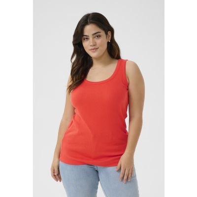 Kaffe Curve Kaffe Curve Carina tank top i ribbestrikk