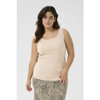 Kaffe Curve Kaffe Curve Carina tank top i ribbestrikk