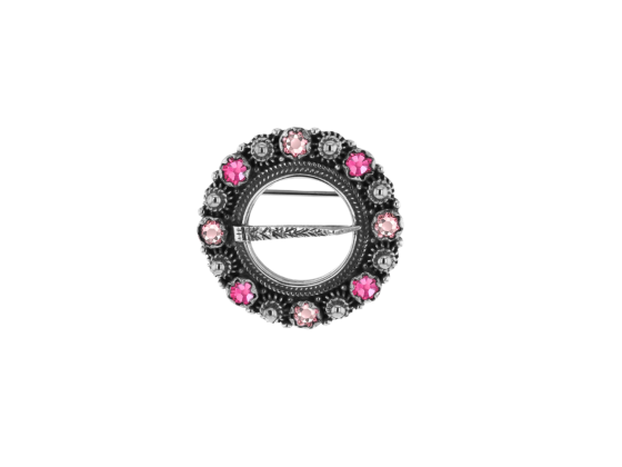 Liten halsring med krystall - Lyserosa 05 & Rosa 24