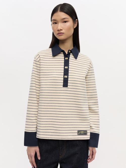 Single Piquet Jersey Polo Egret