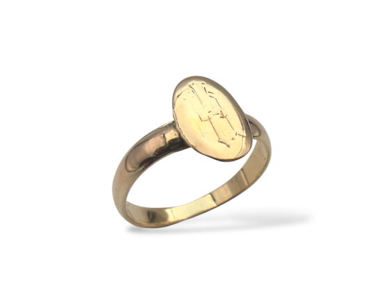 Klosterfoss Vintage - Gult gullring 585