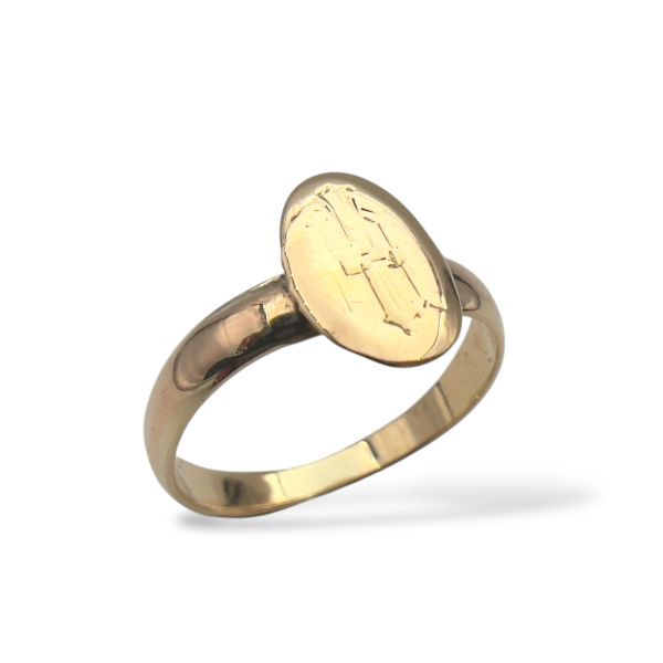 Klosterfoss Vintage - Gult gullring 585
