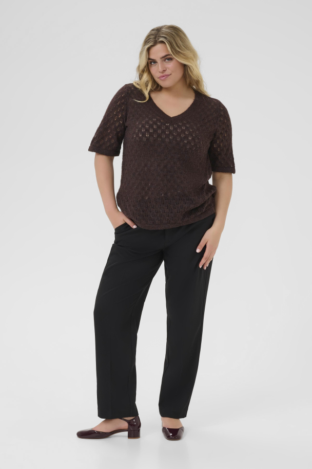 Kaffe Curve Loura kortermet strikkegenser - Image 2