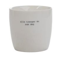 Krus Hvit "alle trenger én som deg"