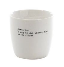 Krus "Kjære Gud" hvit sögne