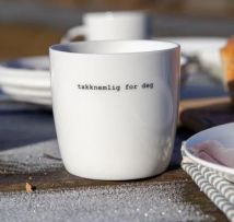 Krus Hvit "Takknemlig for deg"