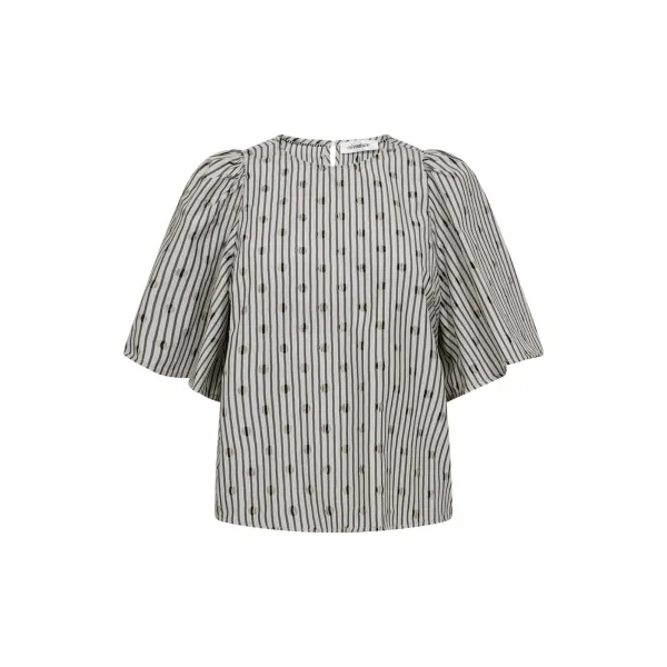 Trixie Dot Blouse Light Grey            |            Trixie Dot Blouse Light Grey fra Co´Couture