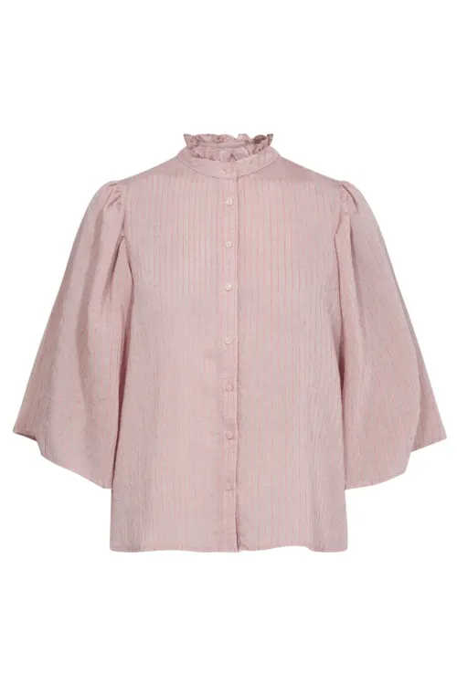 Viola Ss Shirt Pale Pink            |                    Viola Ss Shirt Pale Pink fra Co´Couture