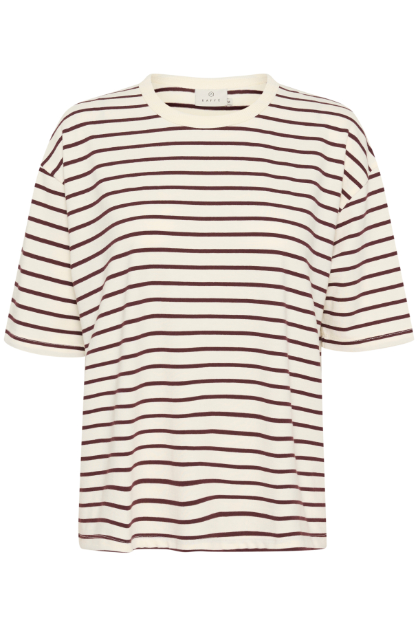 KAwinny T-skjorte Striped Fudge/offwhite - Image 3