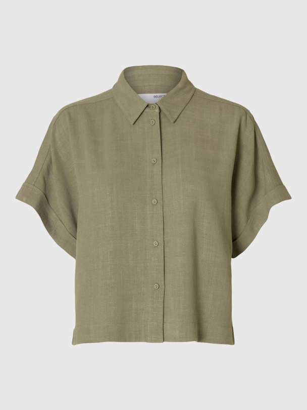 Viva Cropped Sun Shirt - Vetiver