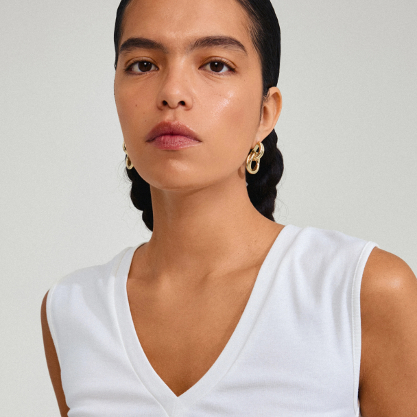 Pilgrim Agni gullbelagte øreringer - Image 2