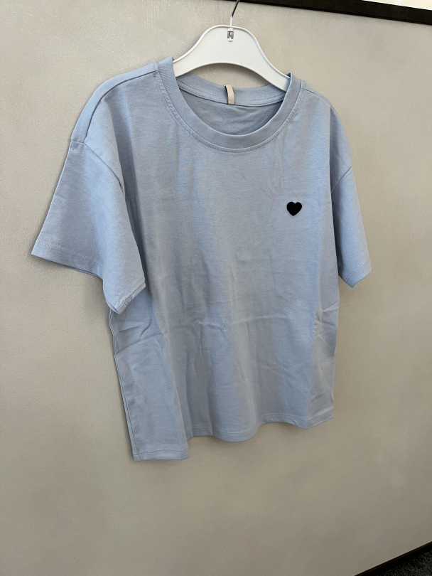 KOGmaiken Life Cropped T-skjorte Lys Blå