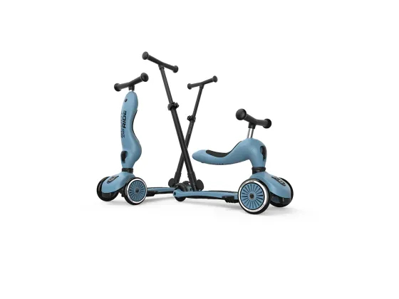 Sparkesykkel, Highwaykick 1 Push&Go Steel - Scoot and Ride