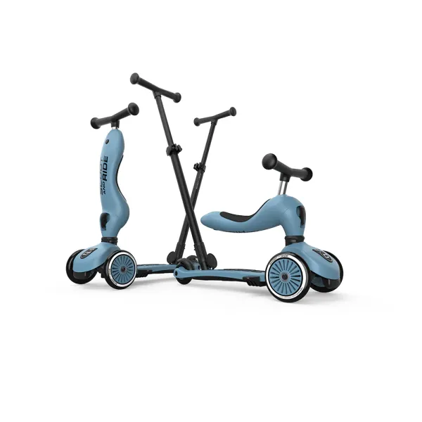 Sparkesykkel, Highwaykick 1 Push&Go Steel - Scoot and Ride