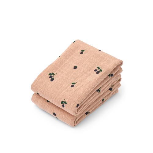Liewood | Lewis Muslin Klut 2-pk - Mini Berry/Pale Tuscany