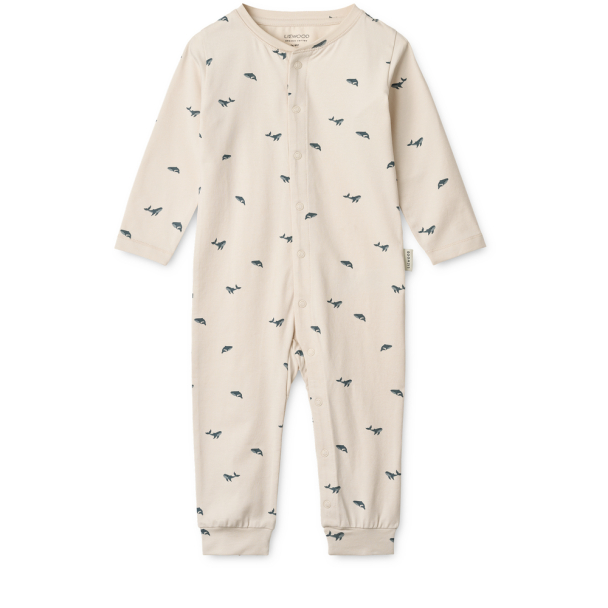 Birk Pyjamas Jumpsuit - Mini Whale/Sandy - Image 1