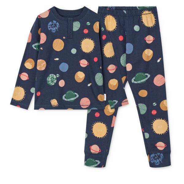 Liewood | Wilhelm Pyjamas Set - Universe/Classic Navy