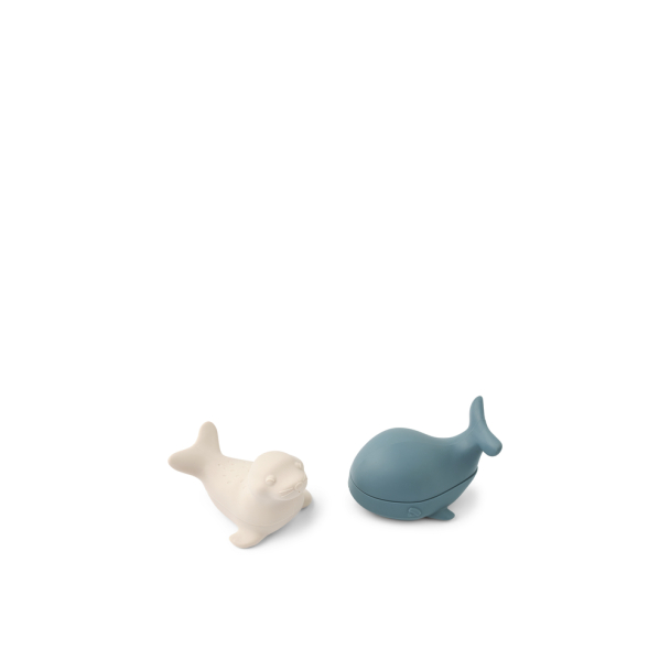 Duncan Arctic Silicone Bath Toys - Whale Blue/Sandy - Image 1
