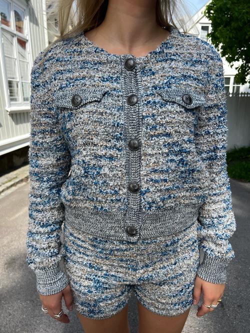 Cannie Cardigan - Blue White Mix