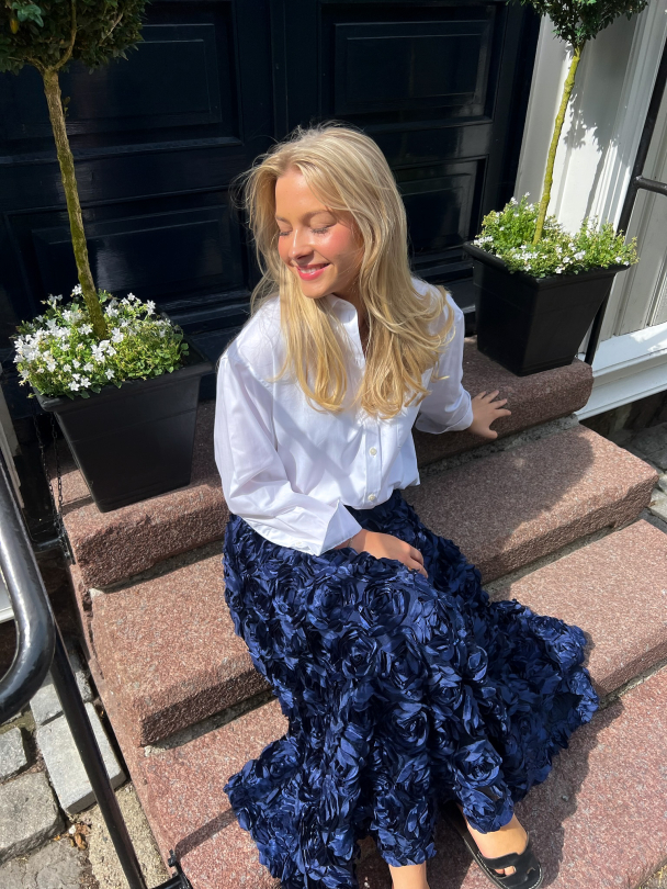 Maxi Sun Skirt - Navy Blazer  - Image 4