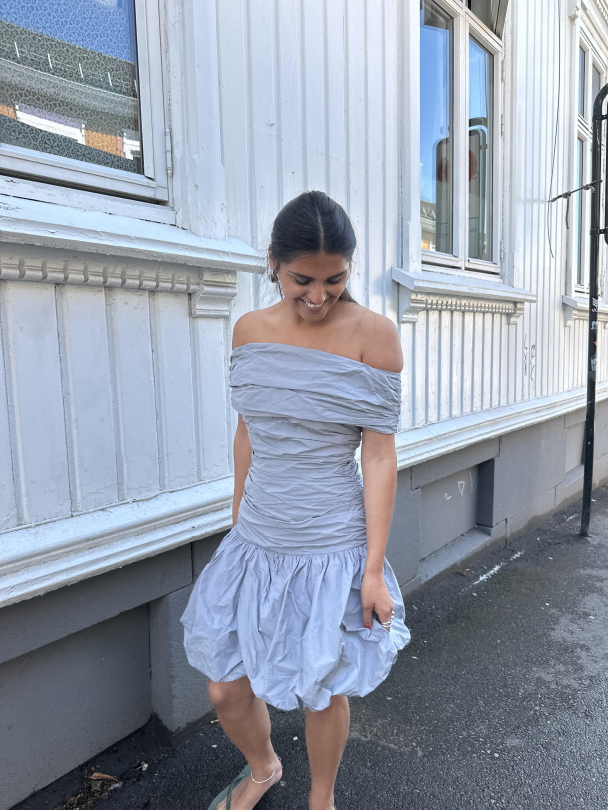 Off Shoulder Mini Dress - Alloy  - Image 2
