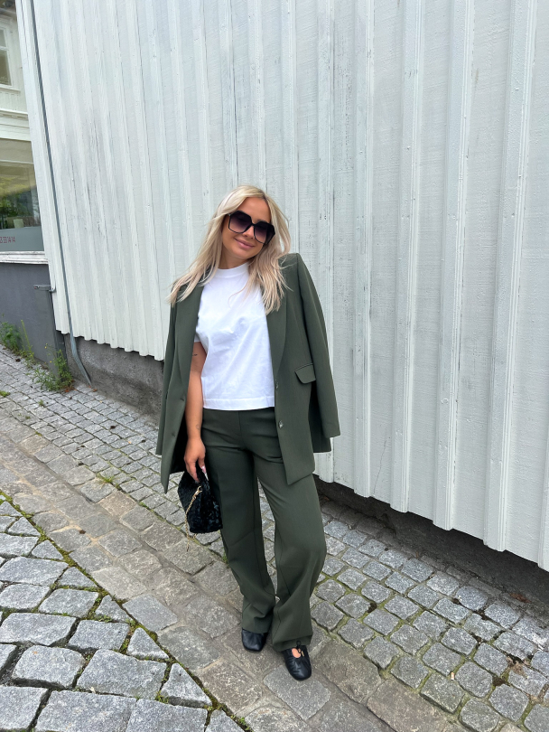 Rita Wide Pant - Deep Depths Melange - Image 1
