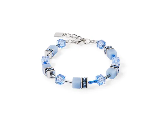 GEOCUBE Bracelet Iconic Mono Silver & Blue