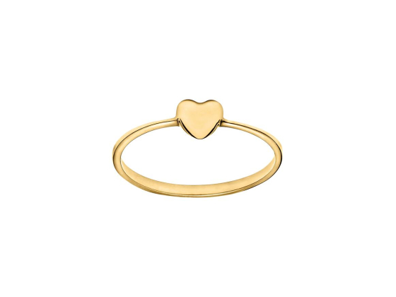 Ring - Gult gull hjerte 585