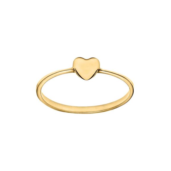Ring - Gult gull hjerte 585