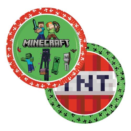 Papptallerken MINECRAFT 23 cm