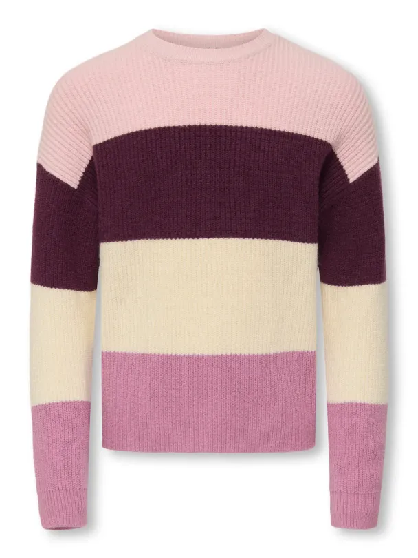 KOGsandy Genser Striper Vinrød - Image 2