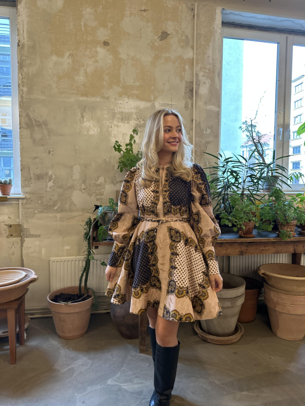 Jacquard Mini Dress - Vintage Paisley - Image 3