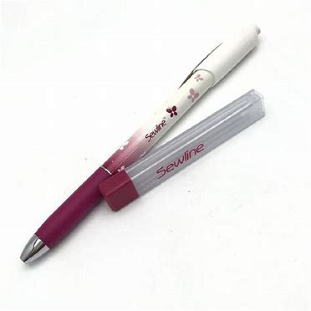 Markerings krittpenn til tekstil med refil. rosa