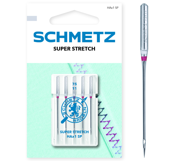 Schmetz MASKINNÅLE STR.75 Super stretch  HAX1SP 5 STK. SB