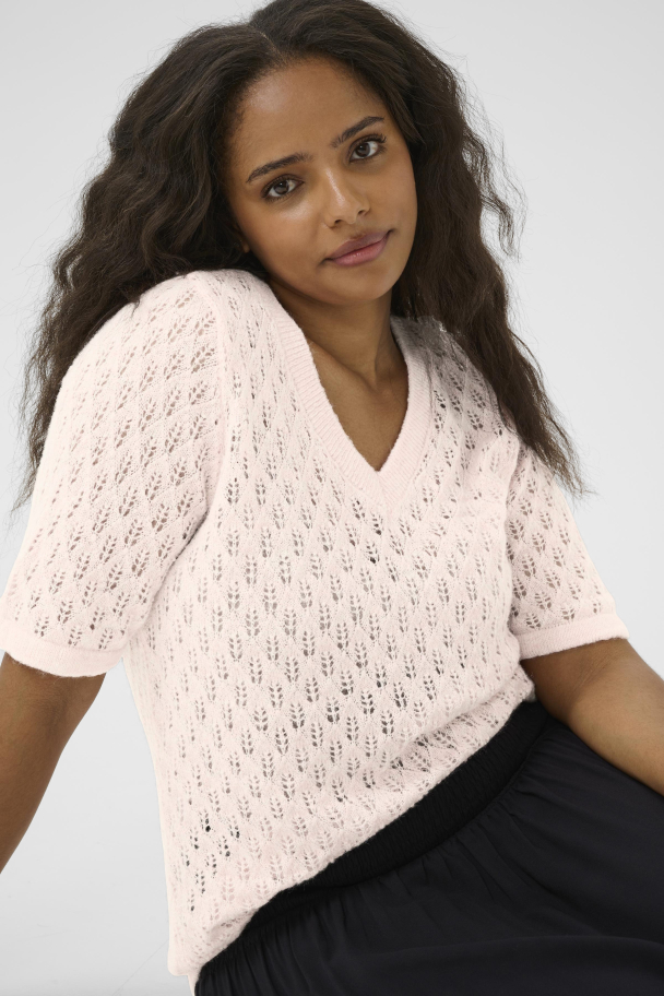 Kaffe Curve Loura kortermet strikkegenser - Image 1