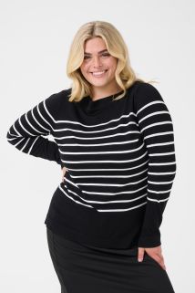Kaffe Curve Lizzy genser med båthals