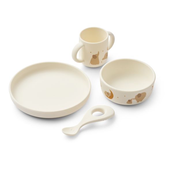 Liewood | Vivi Spisesett Silikon - Elephant/Creme de la creme