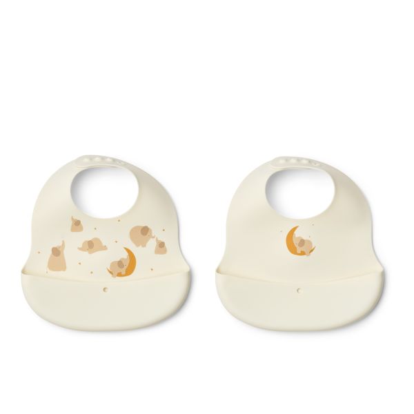 Liewood | Ember Smekke Silikon 2-pk - Elephant/Creme de la creme