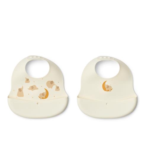 Liewood | Ember Smekke Silikon 2-pk - Elephant/Creme de la creme