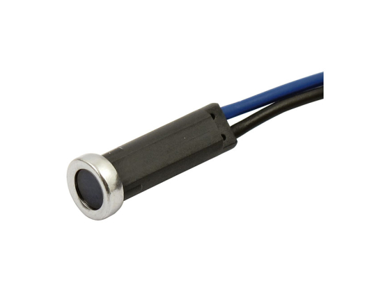 Custom 5/16" LED indicator light. Red lens