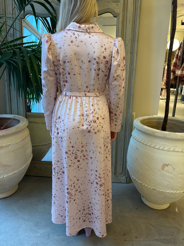 Tailored Satin Shirt Dress - Rose - Image 3