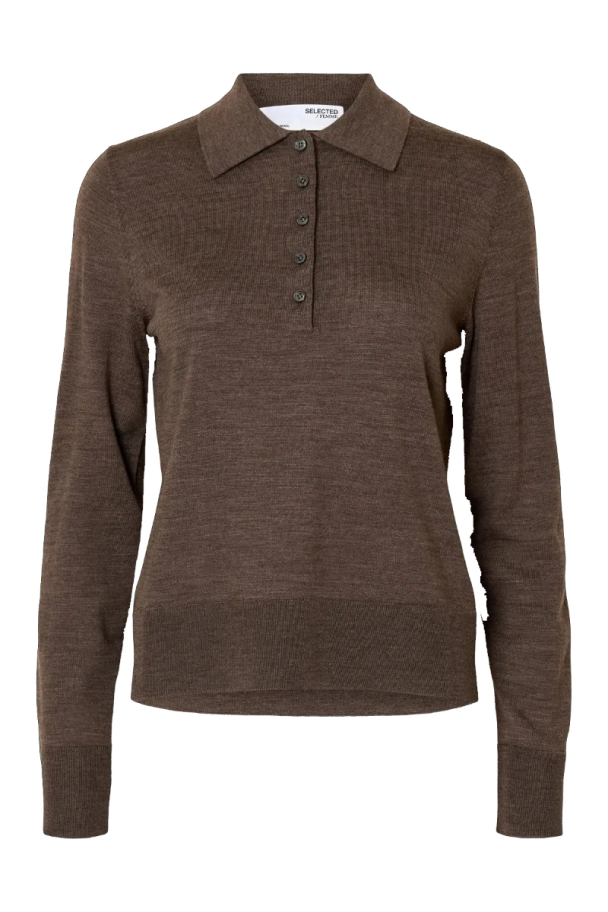 Thea Knit Merino Collar Neck - Delicioso  - Image 1