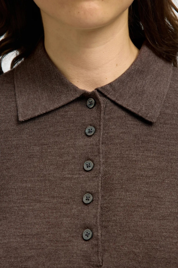 Thea Knit Merino Collar Neck - Delicioso  - Image 2