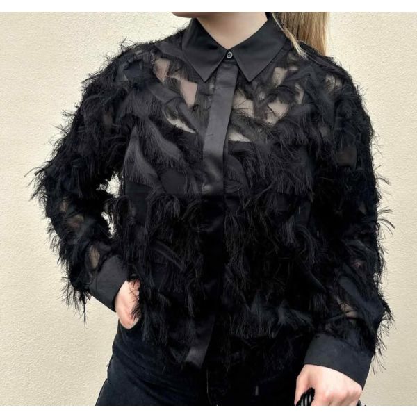 Myline Fluffy Cropped Shirt