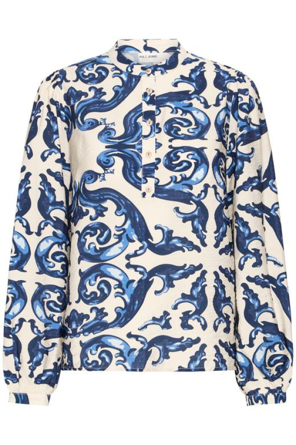 PZCarrie Bluse Blå - Image 2