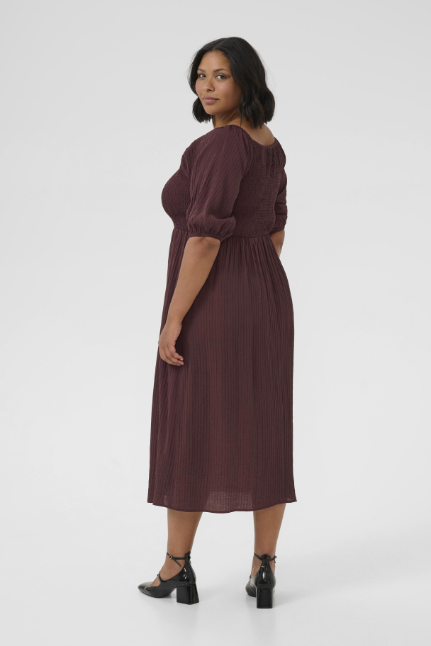 Kaffe Curve Lisana midikjole med smock - Image 2