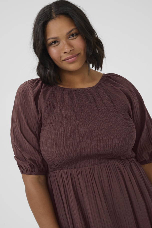 Kaffe Curve Lisana midikjole med smock - Image 3