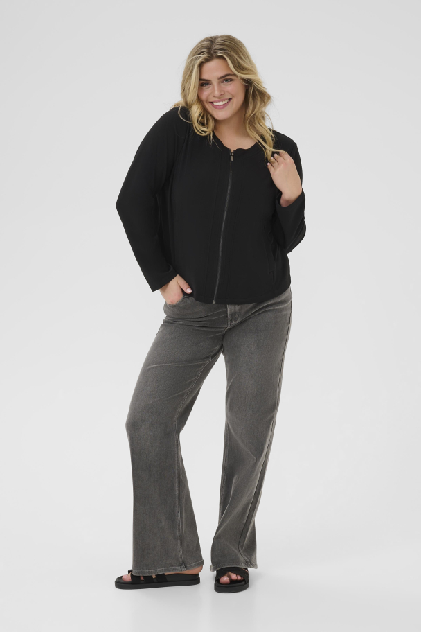 Kaffe Curve Elina lett jakke med glidelås - Image 2