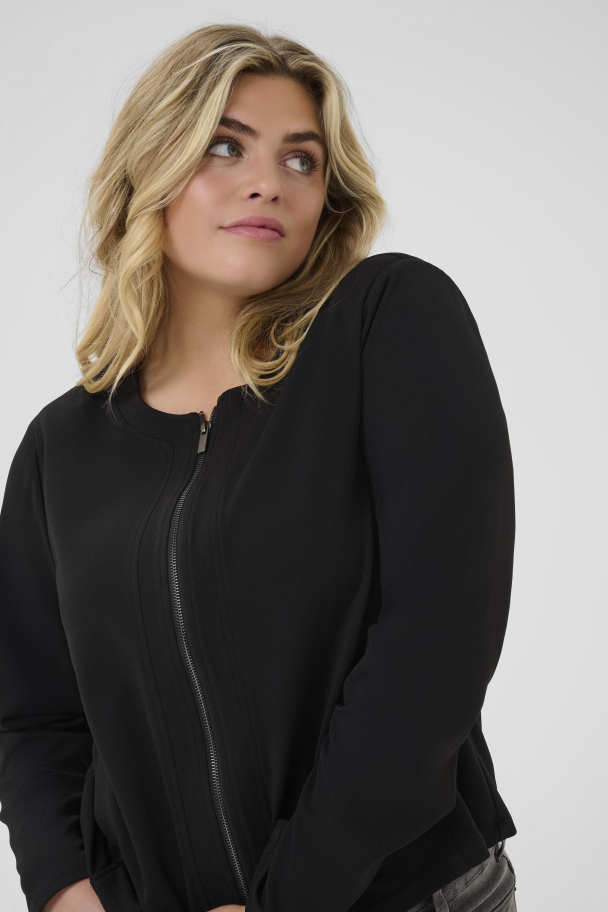 Kaffe Curve Elina lett jakke med glidelås - Image 4