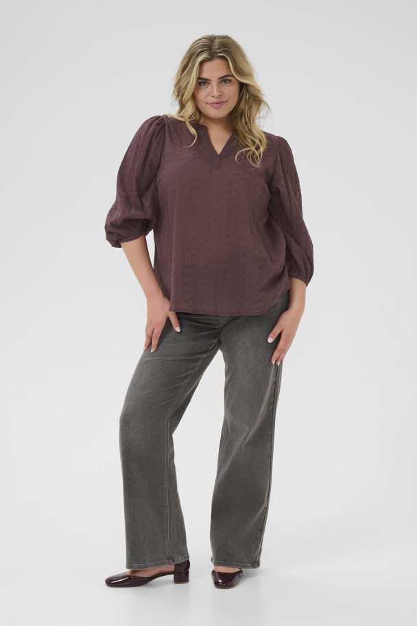 Kaffe Curve Maia bluse i bomull - Image 3